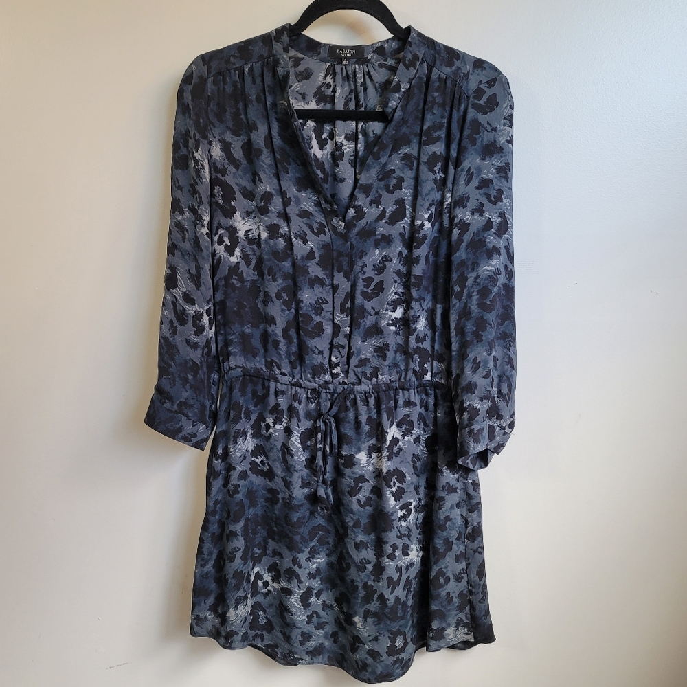 Babaton Bennett 100% Silk Animal Print Dress Size Medium
